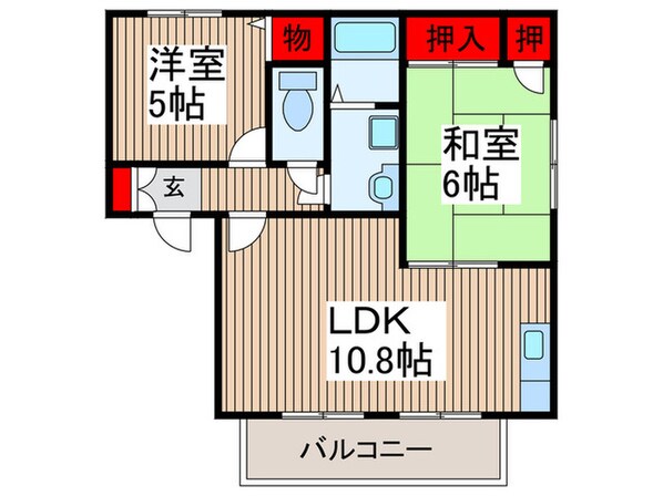 グランドール下山口の物件間取画像